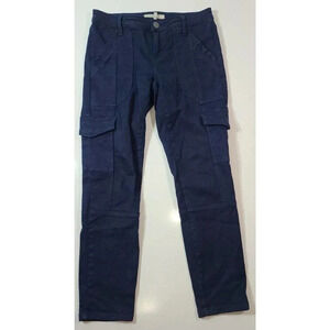 Joie Women's Okana Pants Jeggings Size 26 Skinny Navy Blue Cropped Cargo Stretch